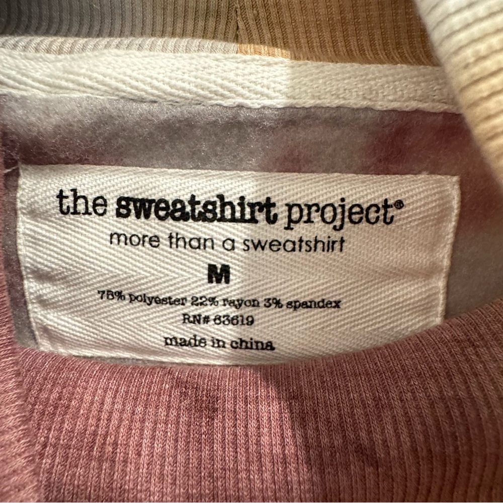 Sweatshirt Project NWT Size M Tie-Dye Zipper Detail Turtleneck Sweatshirt Top - Picture 3 of 8